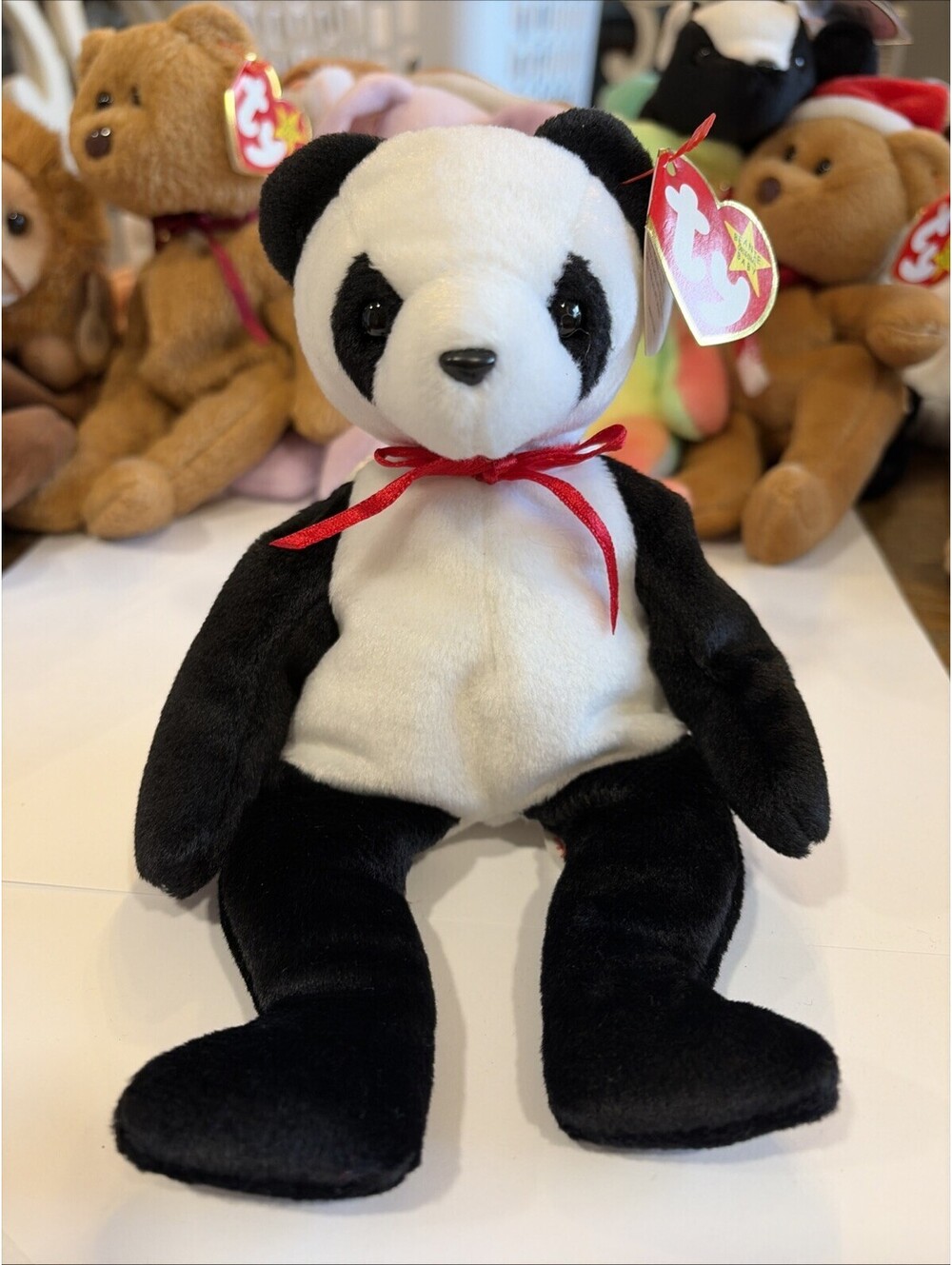 Ty Beanie Baby - FORTUNE the Panda Bear (8 Inch) NEW MWMTs Stuffed Animal Toy